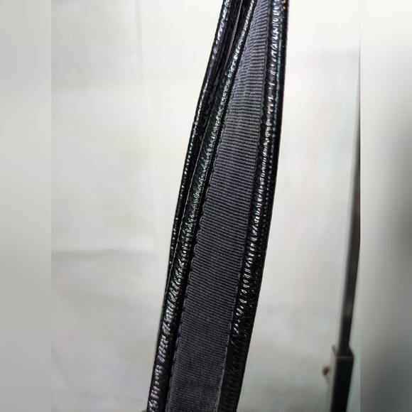 Coach Poppy Black Liquid Gloss Large Zip-top Carry-all Tote Handbag, 3 Hang Tags - Picture 7 of 14